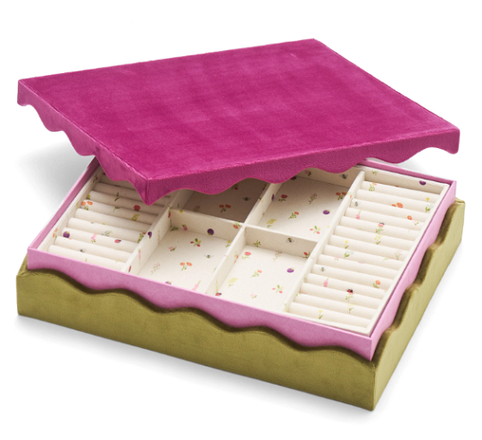 Ariel Gordon Jewelry Scalloped Floret Jewelry Box for Women