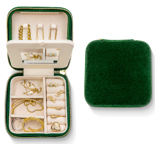 Benevolence Plush Velvet Square Jewelry Box for Women and Men