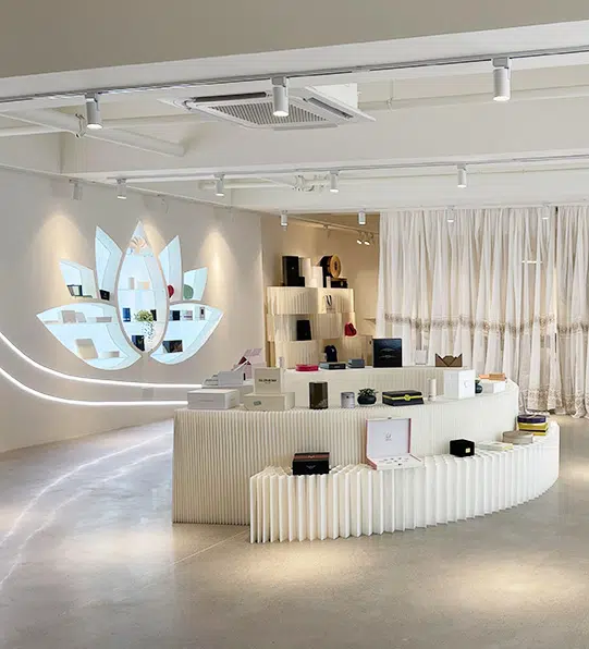 Green Valley molded pulp packaging showroom