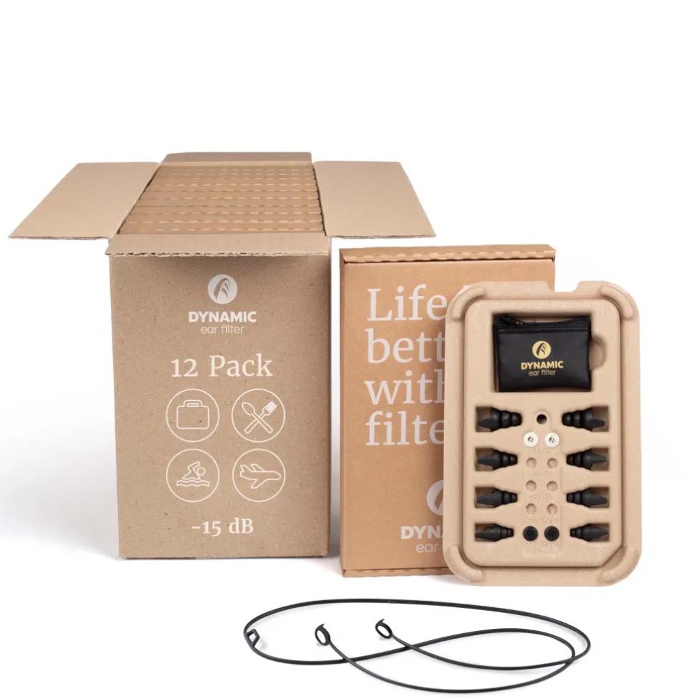 Complete DYNAMIC packaging system showing recyclable shipping box and sustainable design