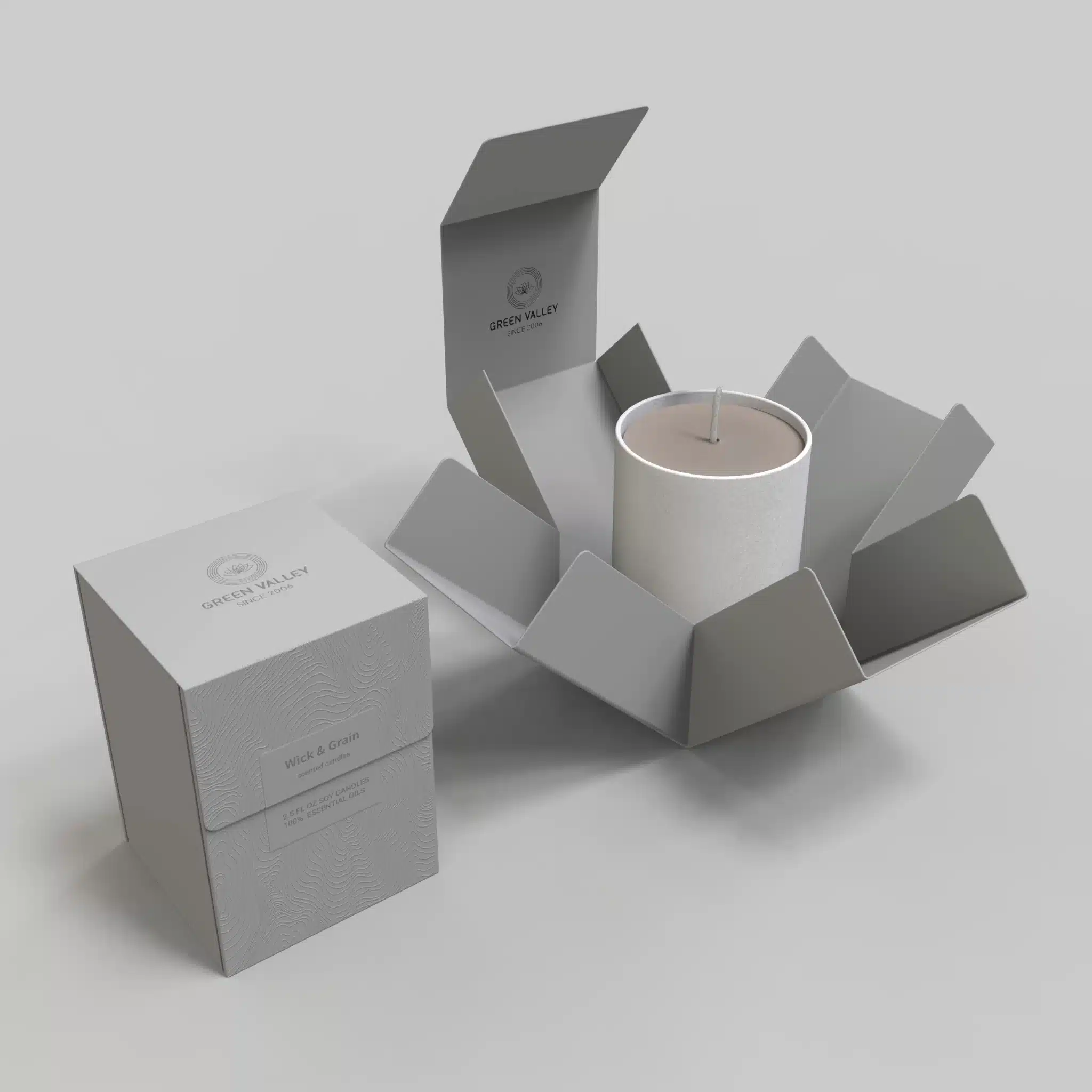 Foldable Candle Die Cut Box