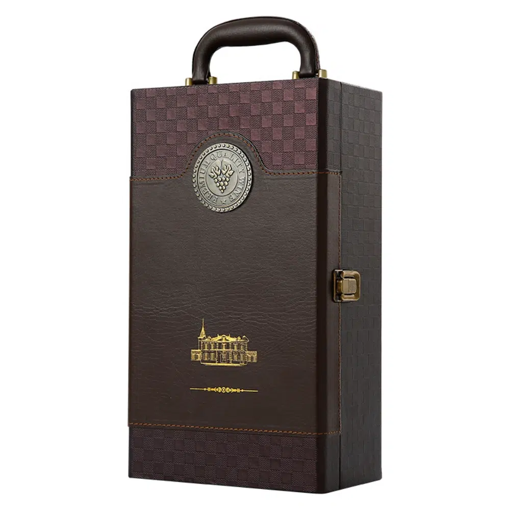 Suitcase Leather Paper Mdf Box