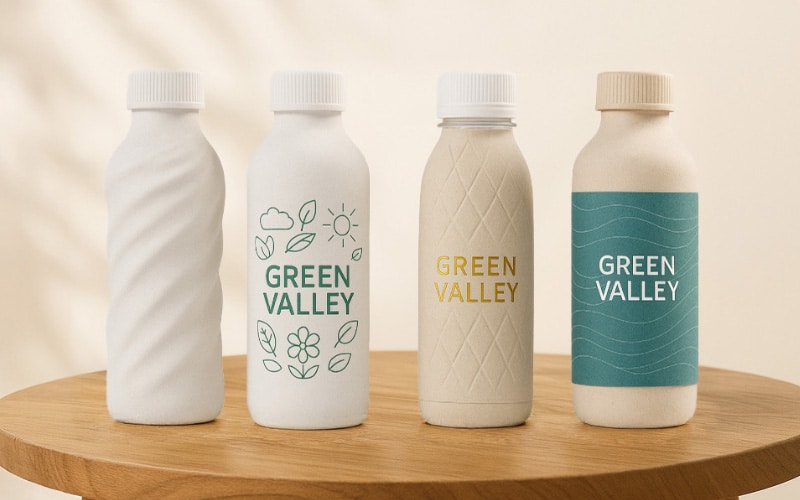 Different paper bottle surface processes