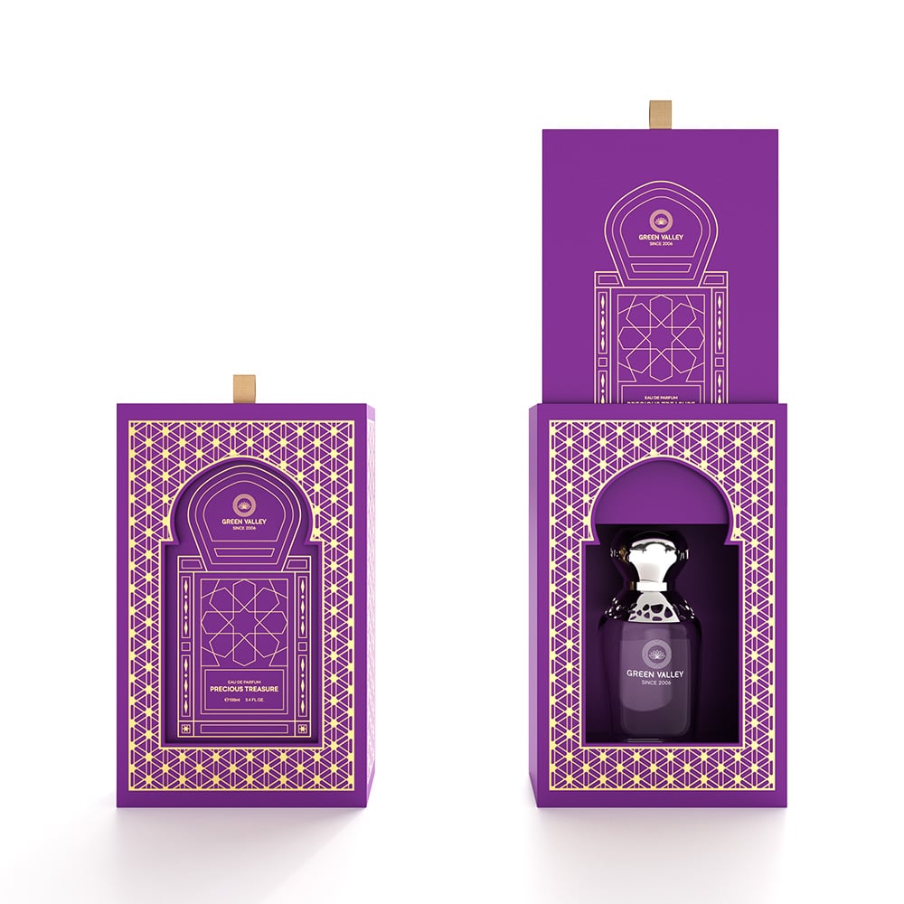 Arabic Purple Perfume Sliding Box
