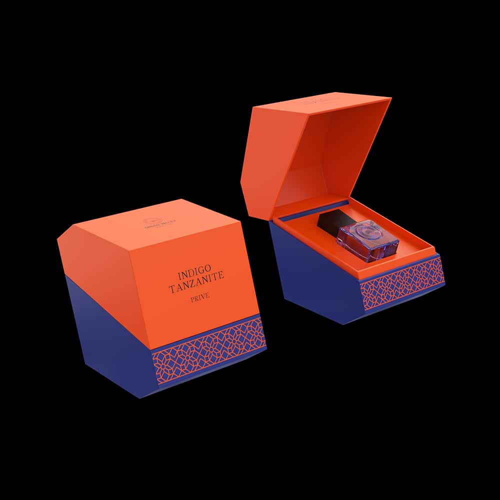 Red-blue Geometric Shapes Perfume Box