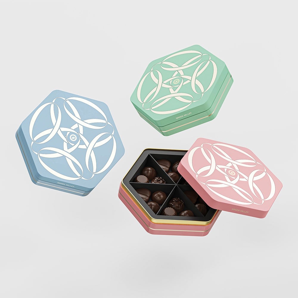 Geometric-Shaped Chocolate Gift Box