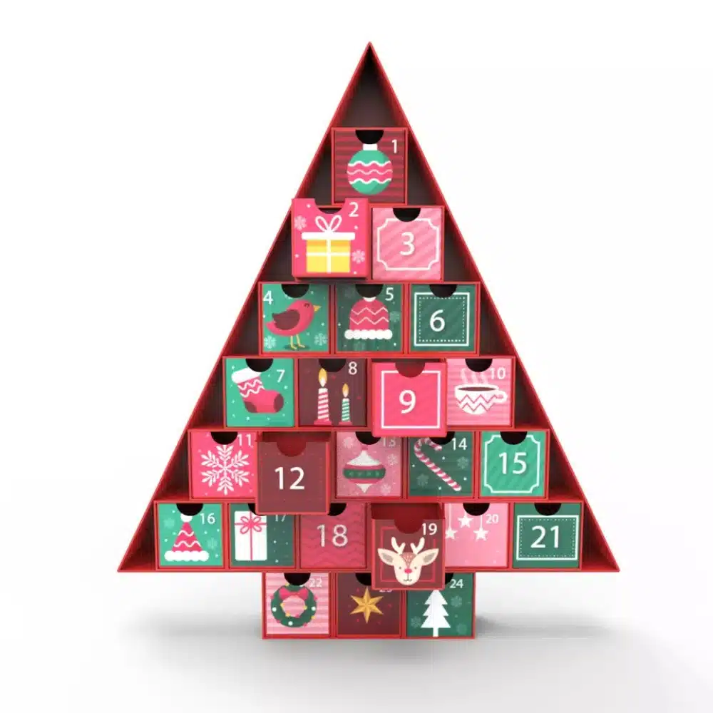 Christmas Shaped Calendar Box