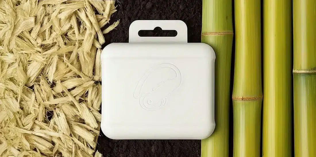 Biodegradable electronics packaging for earphone
