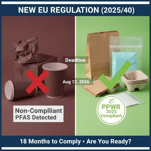 EU PPWR 2025: PFAS Restrictions, Recyclability Rules & August 2026 Deadline