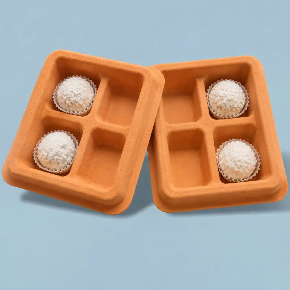 Wet Press Chocolate Molded Pulp Tray