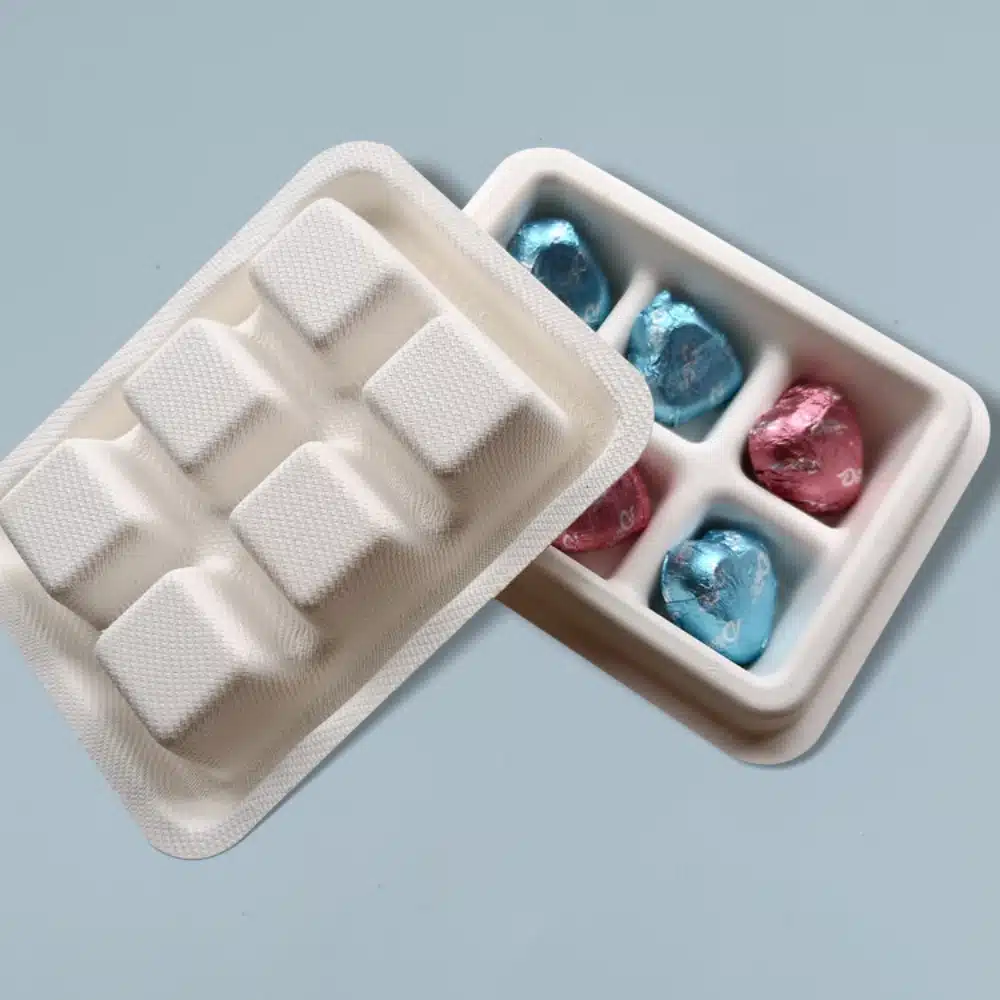 Wet Press Chocolate Molded Pulp Tray