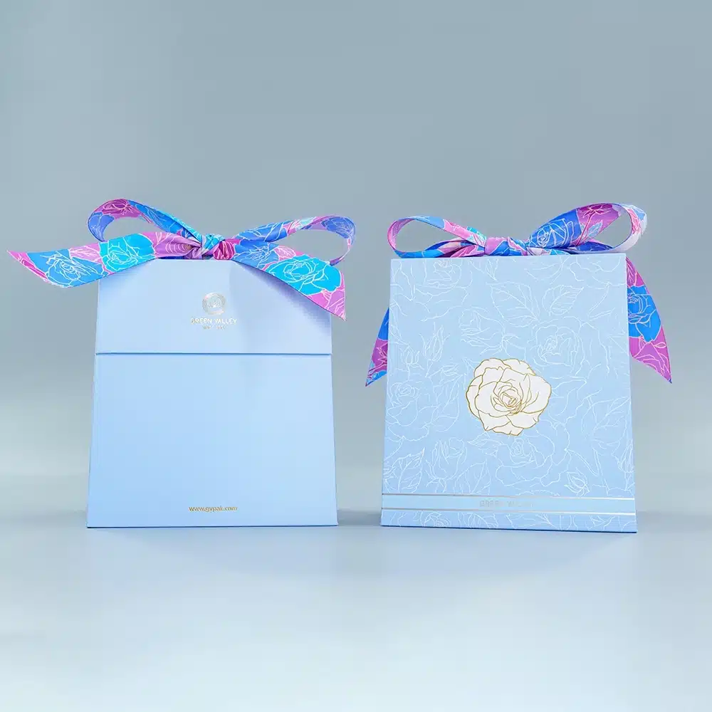 Blue Color Flower Perfume Box