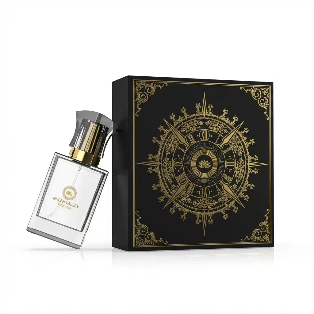 Black Golden Rose Perfume Box