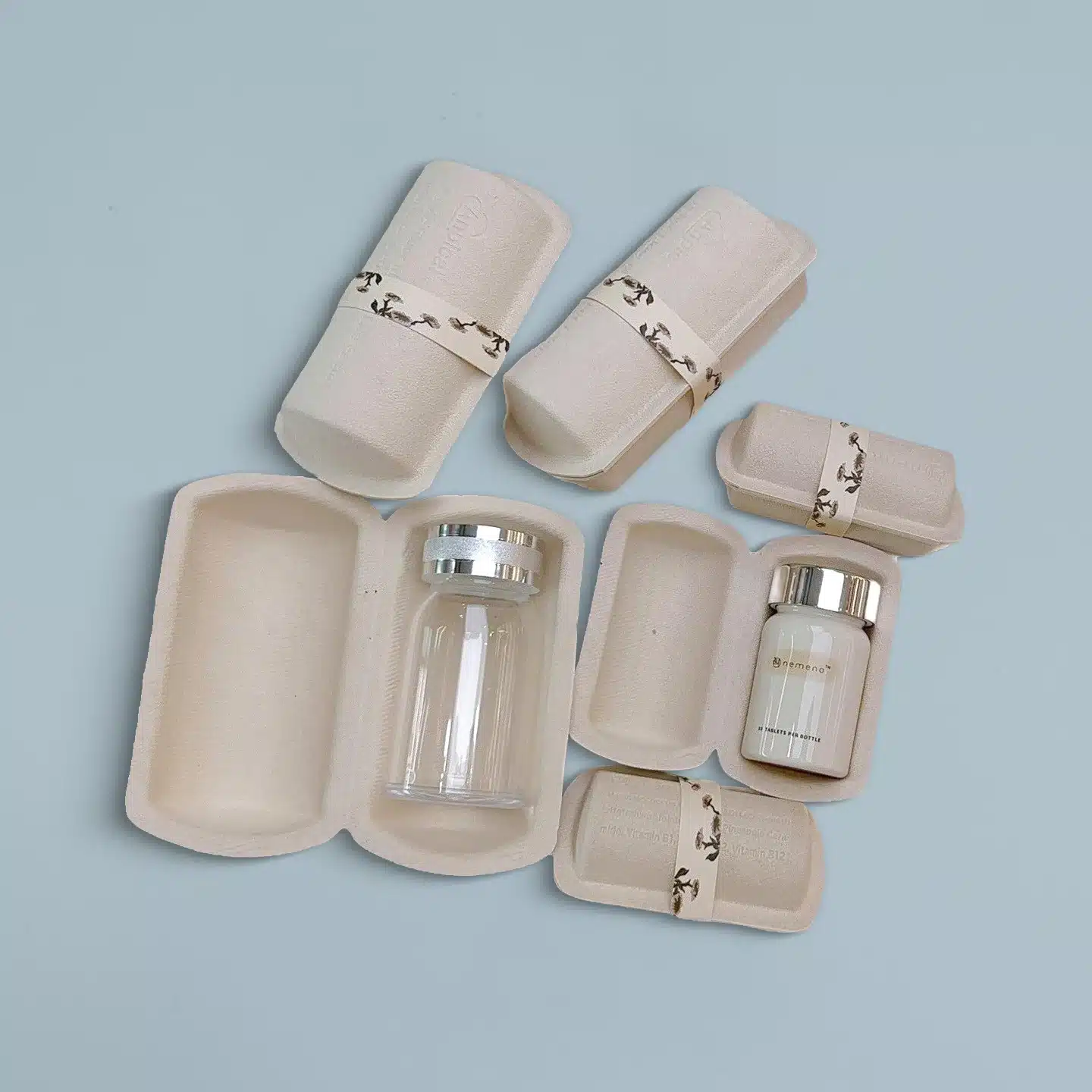 Botanical Molded Pulp Cosmetics Packaging