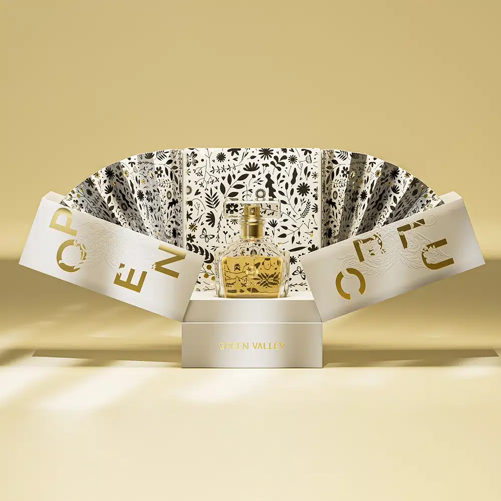 Fan-Opening Foil Stamping Perfume Box