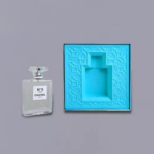 Relief Embossed Blue Perfume Box