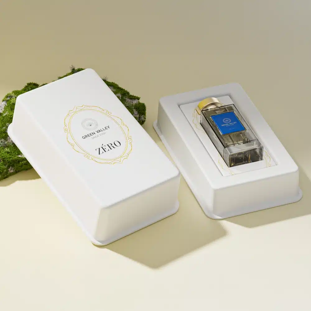 Elegant Golden Logo Stock Mold Perfume Box