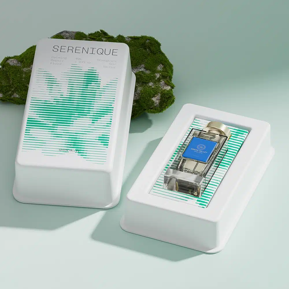 Modern Green Stripe Stock Mold Perfume Box