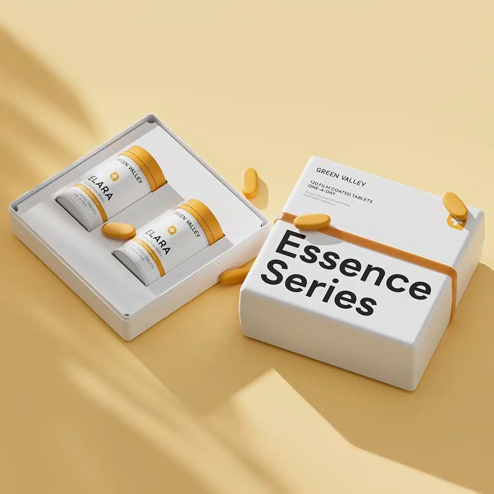 Orange Accent Luxury Eco Friendly Supplement Packaging Factory