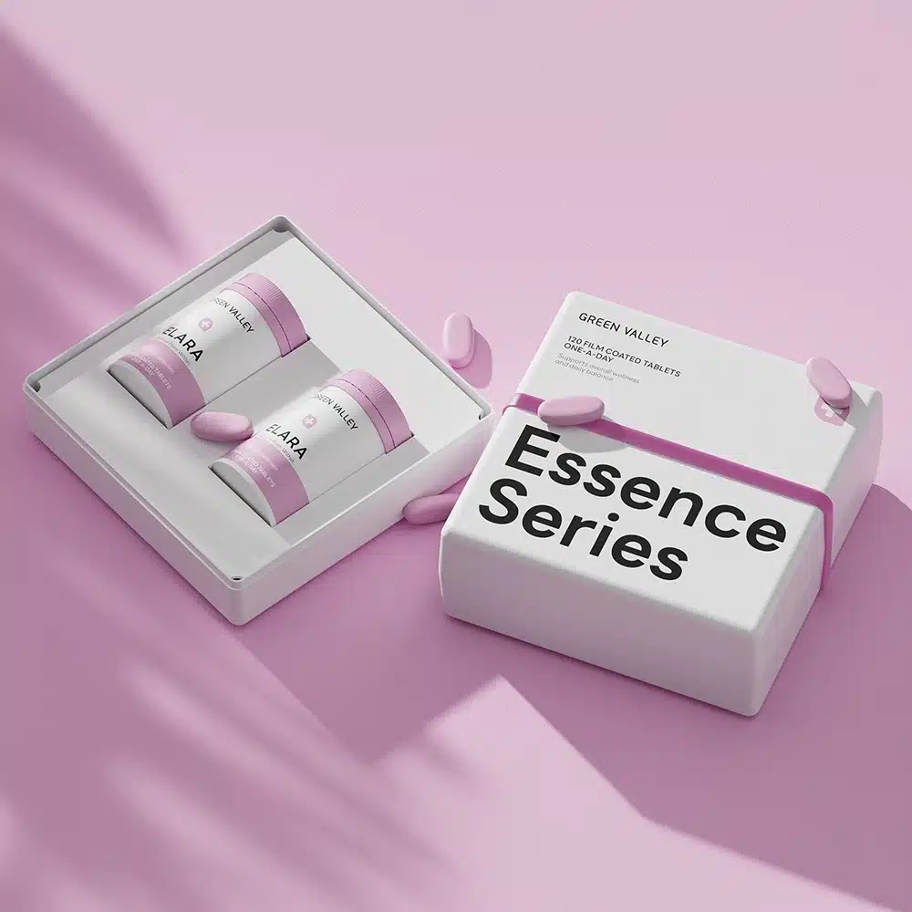 Pink Accent Eco Friendly Supplement Packaging Factory