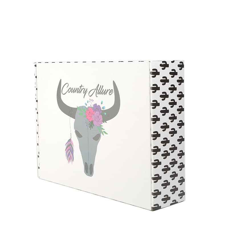 Boîte de chocolats rose et noire pliable