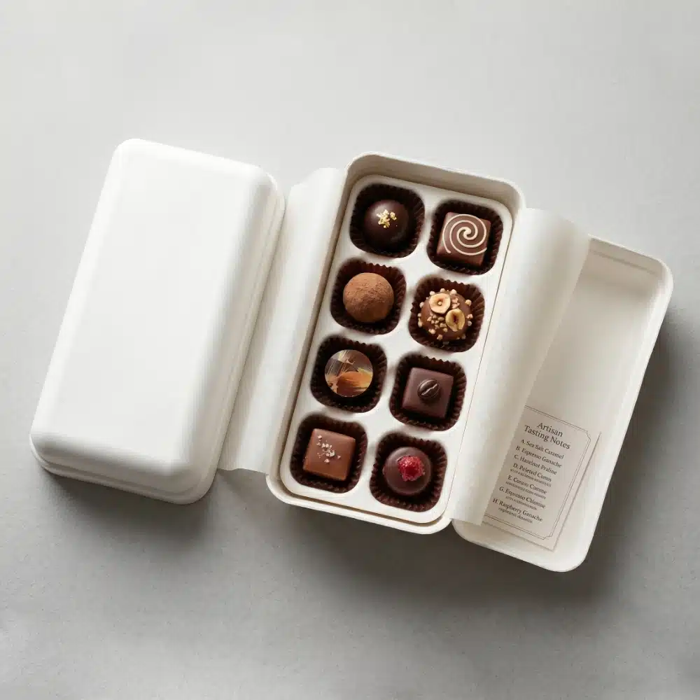 Lid Base Biodegradable Chocolate Packaging
