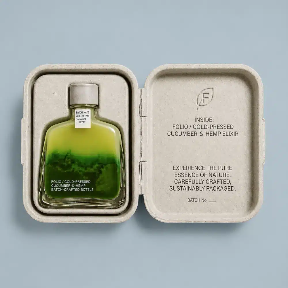 Clamshell Sustainable Perfume Packaging