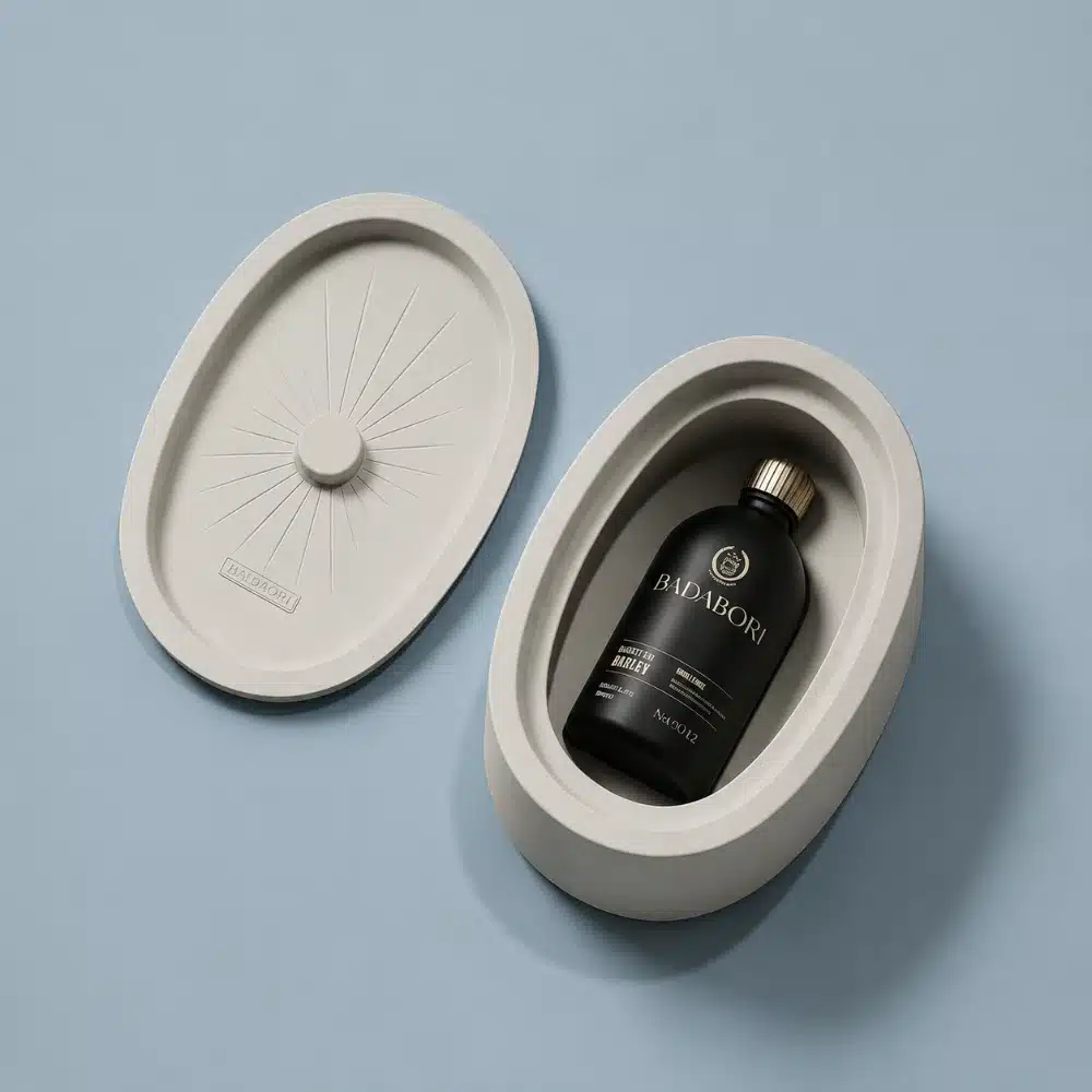 Sunburst Grip Molded Pulp Perfume Packaging