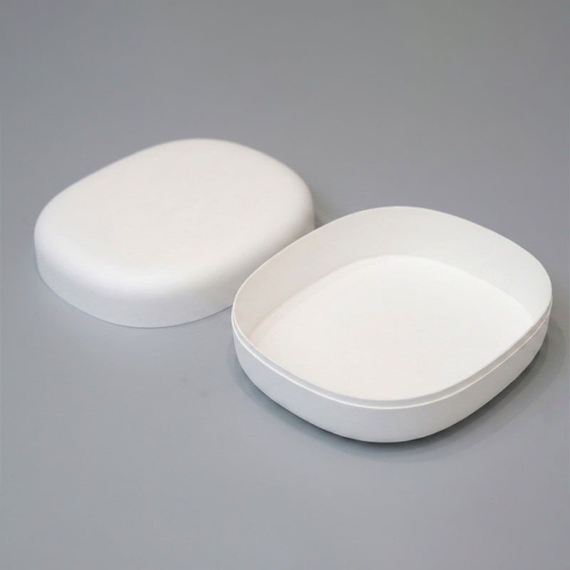 Soft Rounded Square Molded Pulp Packaging