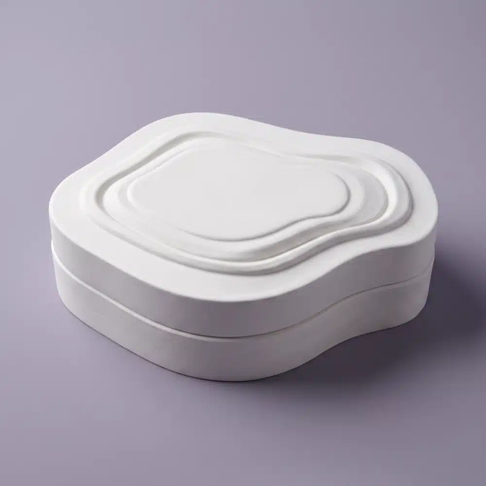 White Concentric Wave Eco Friendly Gift Packaging