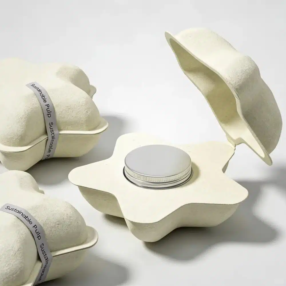 Cream Clamshell Eco Friendly Gift Packaging