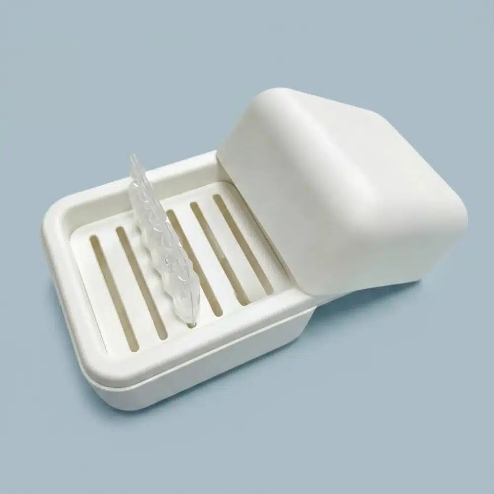 White Five Slot Molded Pulp Cosmetics