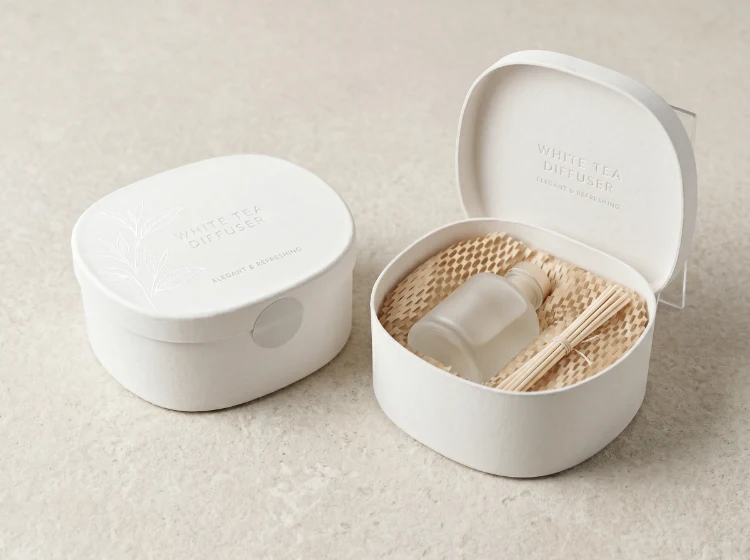 Molded pulp reed diffuser home fragrance packaging