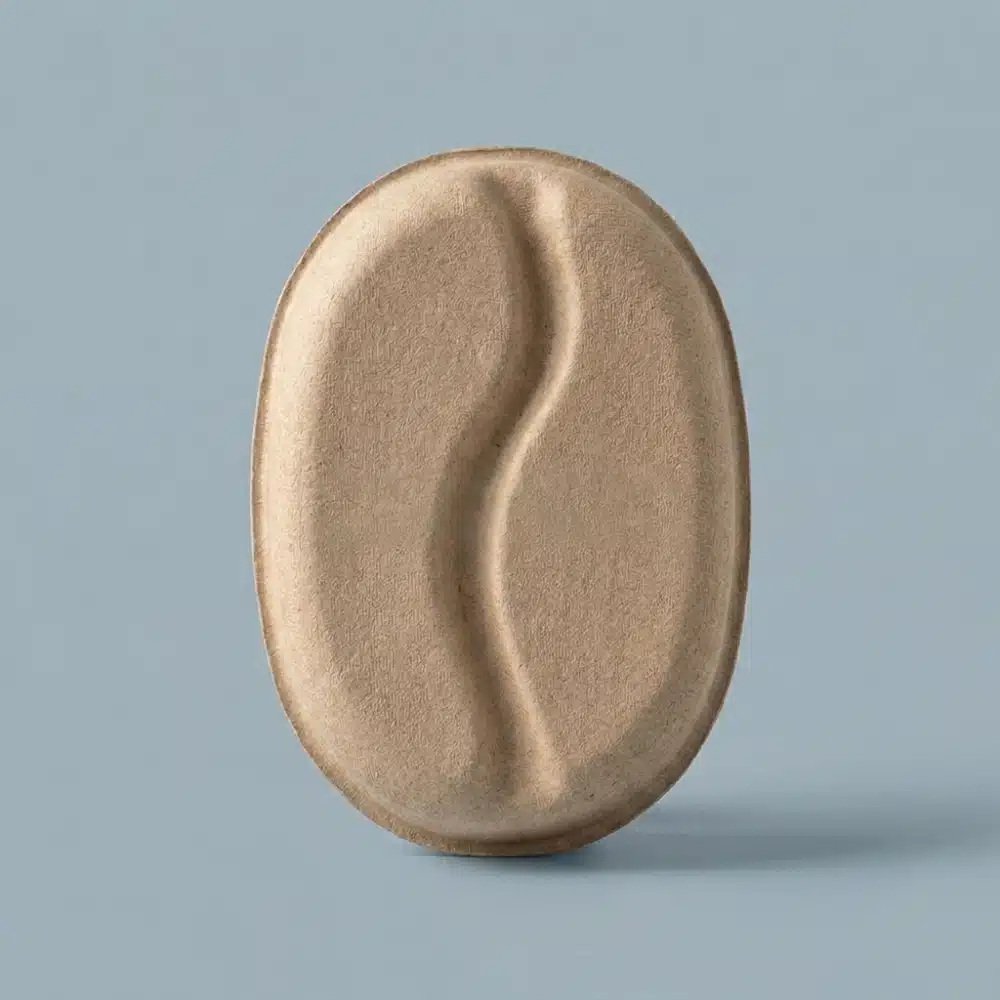 Coffee Bean Shape Molded Pulp Coffee Packaging