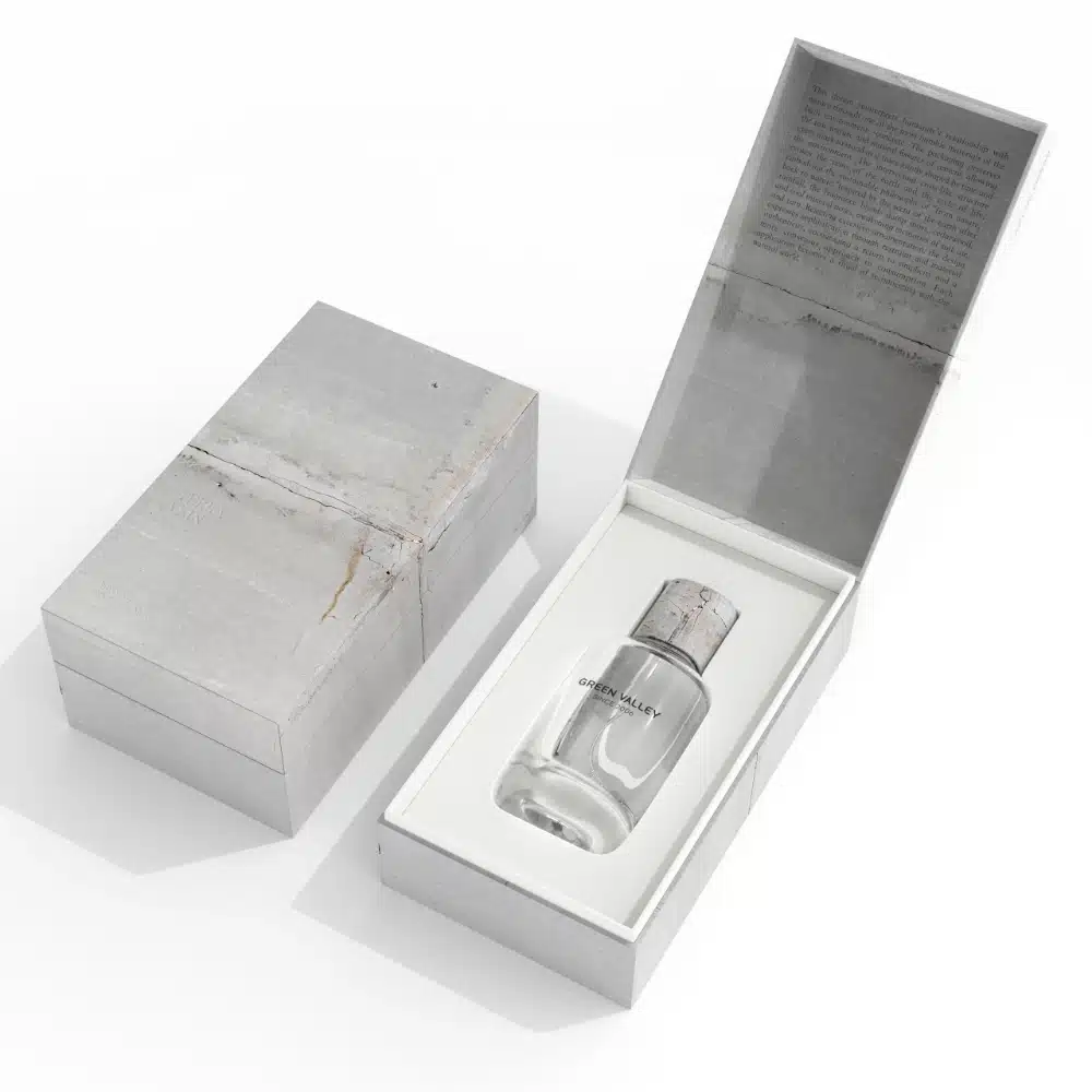 Cement Texture Flip Top Perfume Box