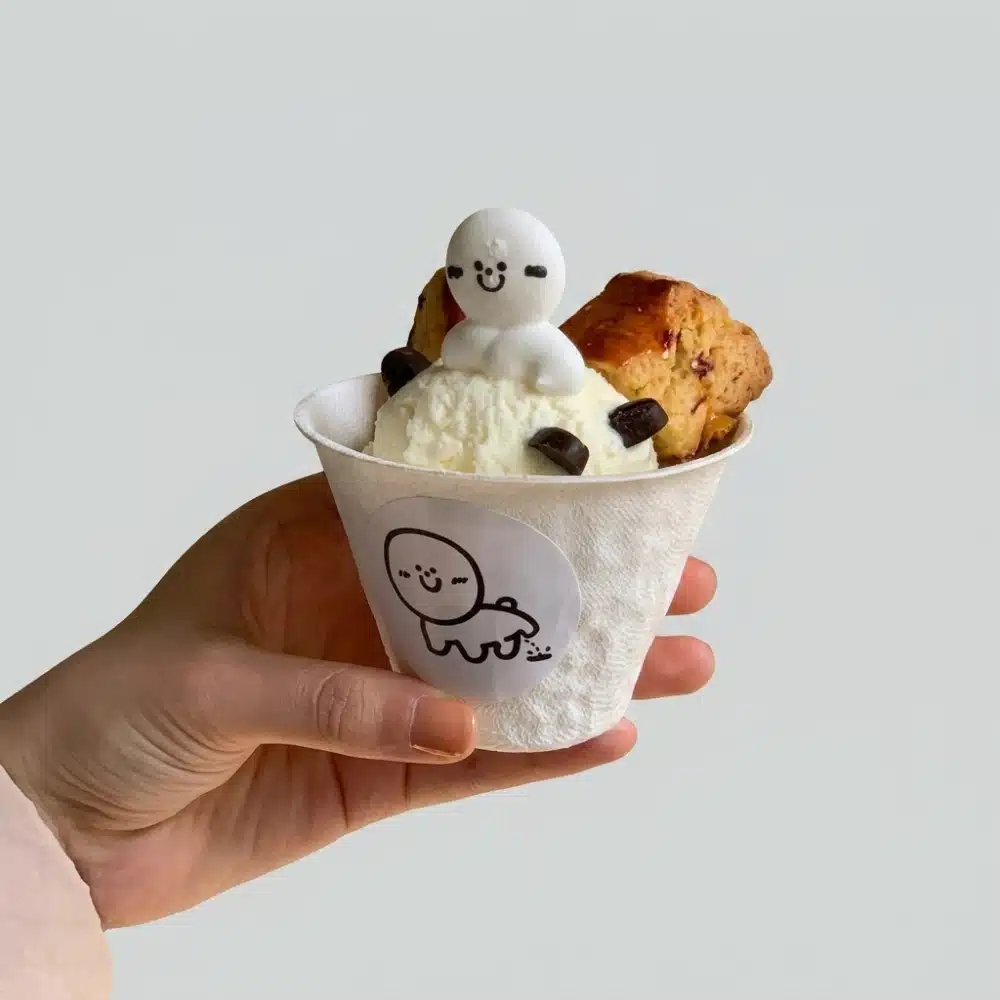 Hammered Texture Molded Pulp Ice Cream Cup