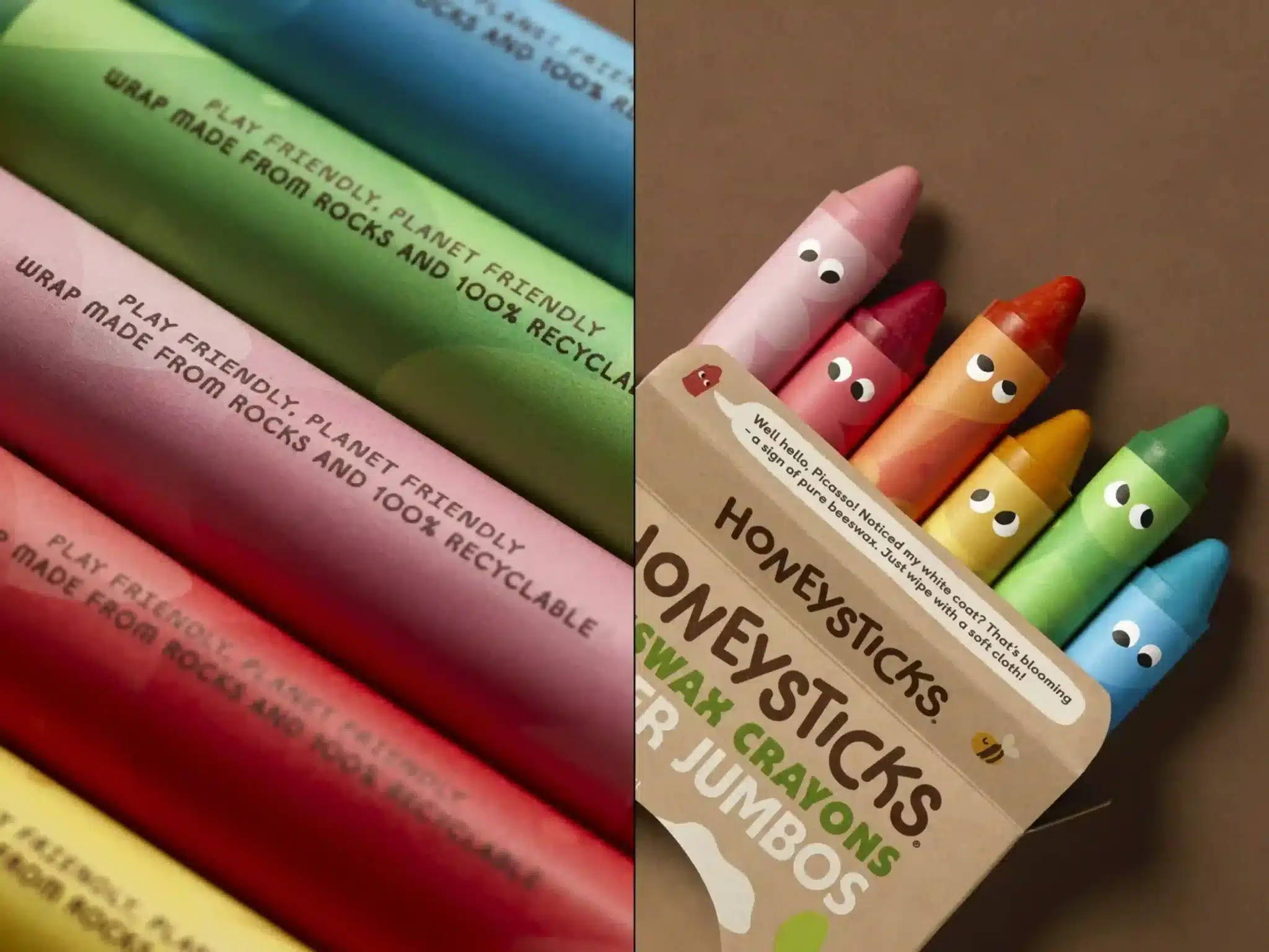 Honeysticks plastic-free paper packaging range