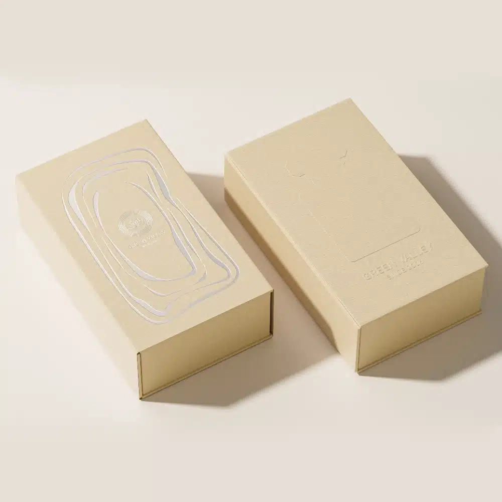 Khaki Silver Magnetic Perfume Box
