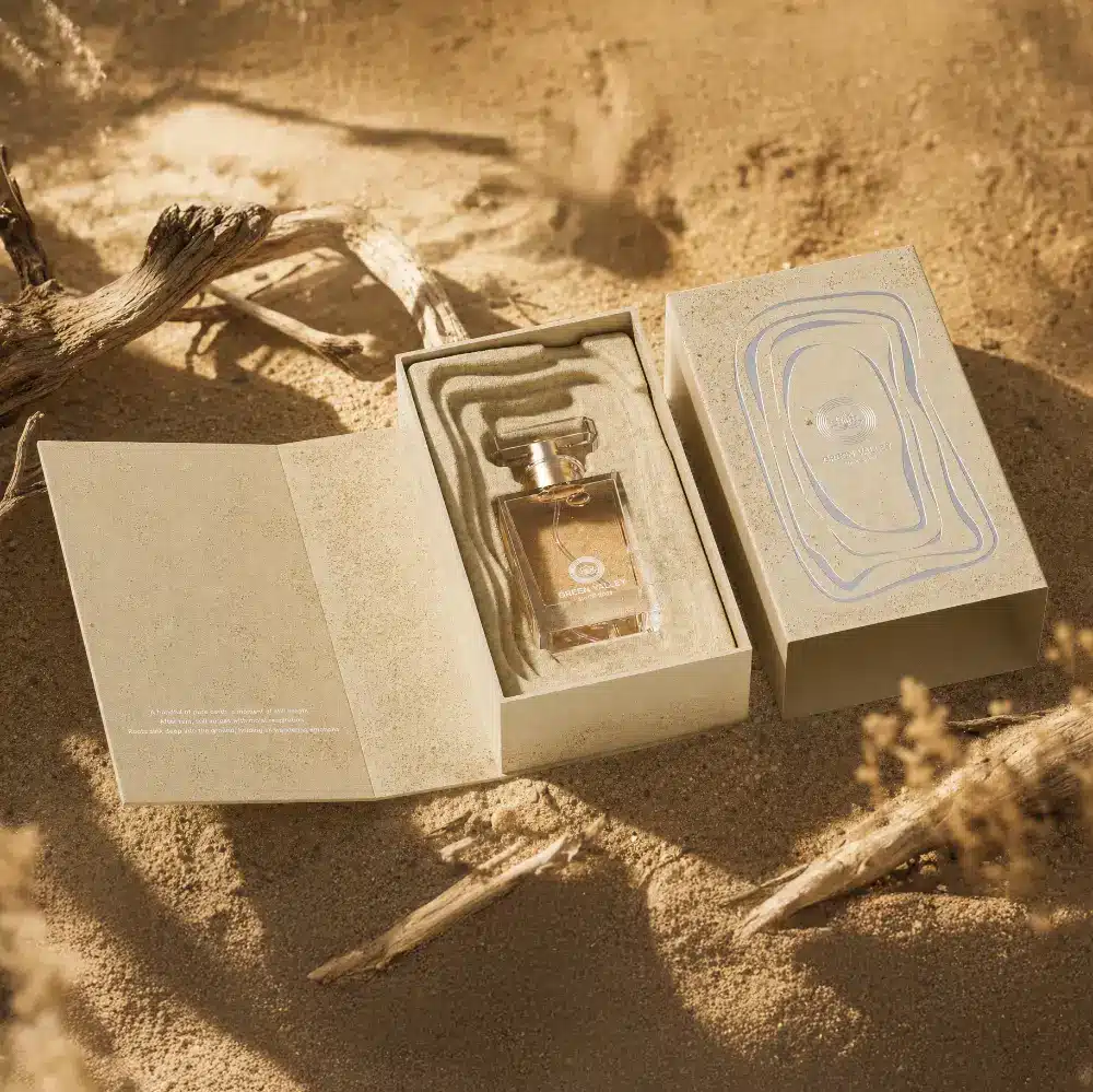Khaki Silver Magnetic Perfume Box