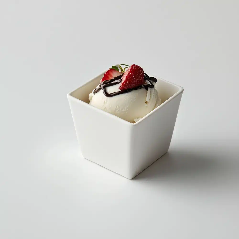 Disposable Square Molded Pulp Ice Cream Cup