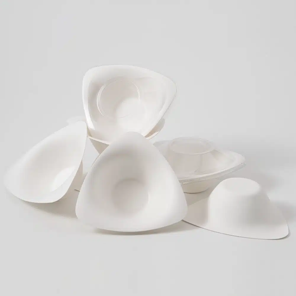 Triangle Molded Pulp Ice Cream Bowl