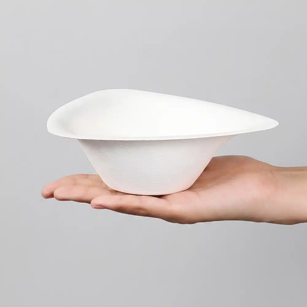 Triangle Molded Pulp Ice Cream Bowl