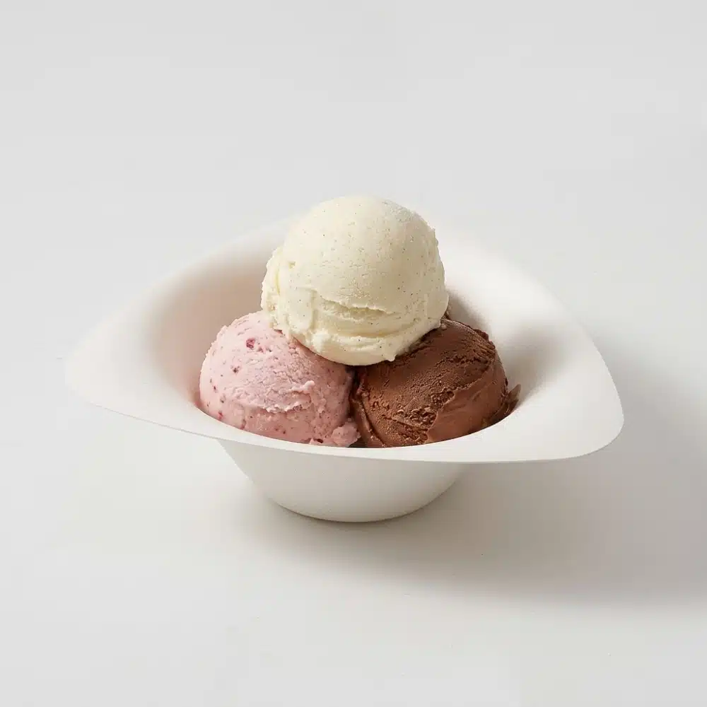 Triangle Molded Pulp Ice Cream Bowl
