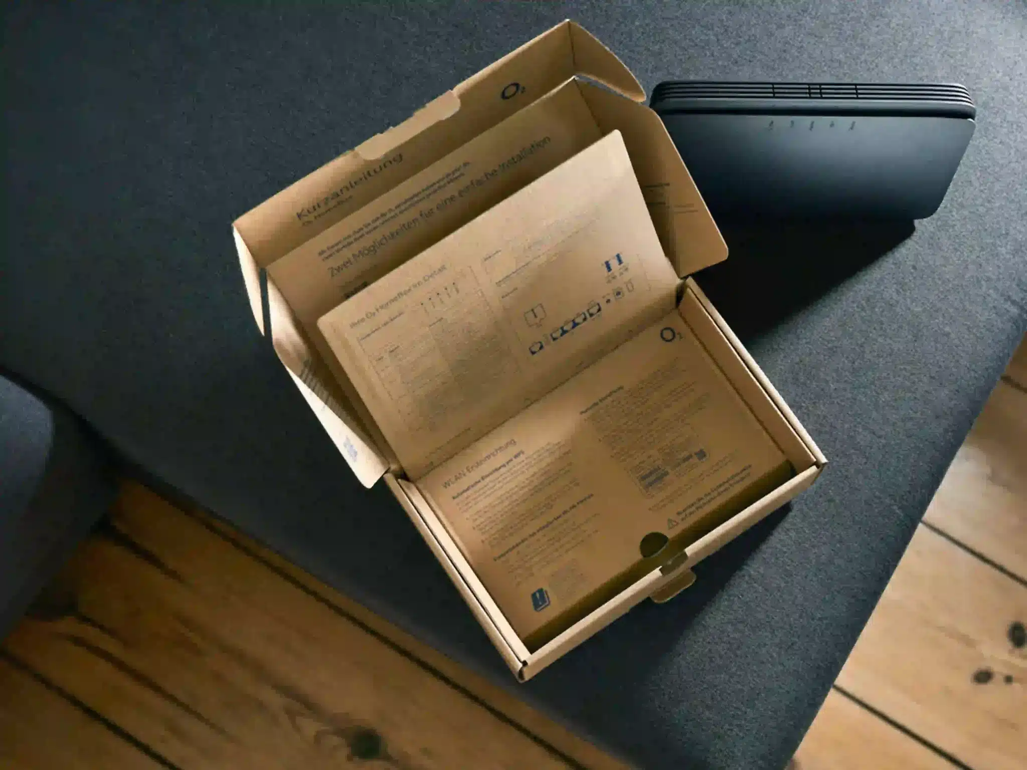o2 HomeBox 4 router shipping packaging
