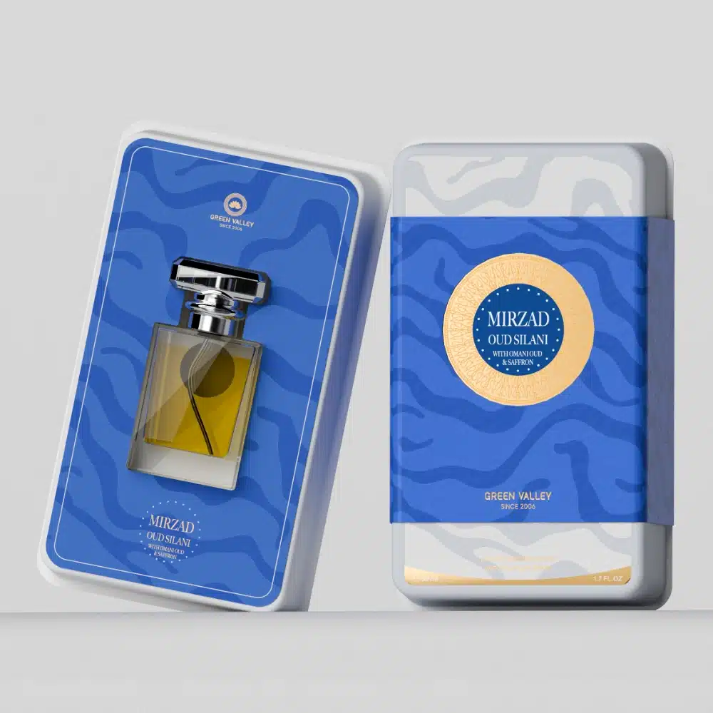Navy Gold Foil Geometric Perfume Box Wholesale