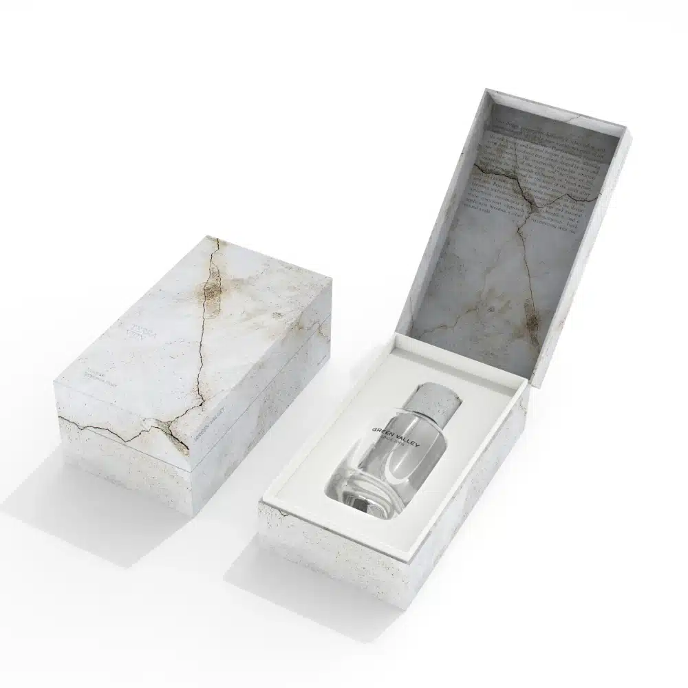 Cement Texture Flip Top Perfume Box