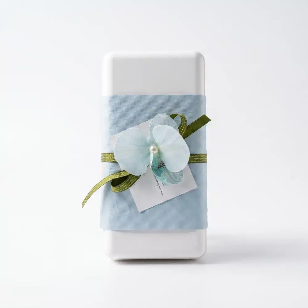 Individuell gestaltete, umweltfreundliche Parfümbox „Blue Orchid“