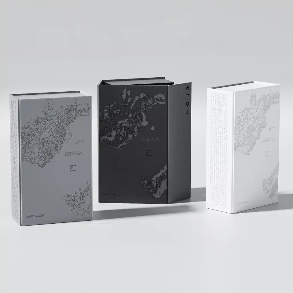 Embossed Grey Magnetic Perfume Box